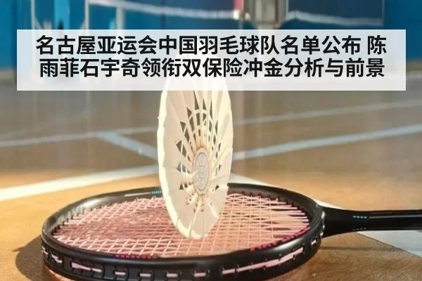 名古屋亚运会中国羽毛球队名单公布 陈雨菲石宇奇领衔双保险冲金分析与前景